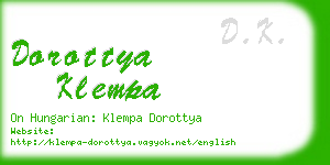 dorottya klempa business card